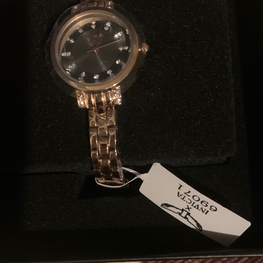 Invicta Gold Watch with Crystal Accents